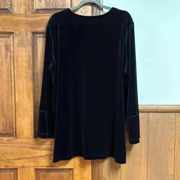 Black Velour Avenue Ladies Top Size 22/24 Women - Picture 7 of 8